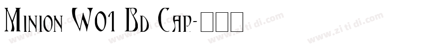 Minion W01 Bd Cap字体转换